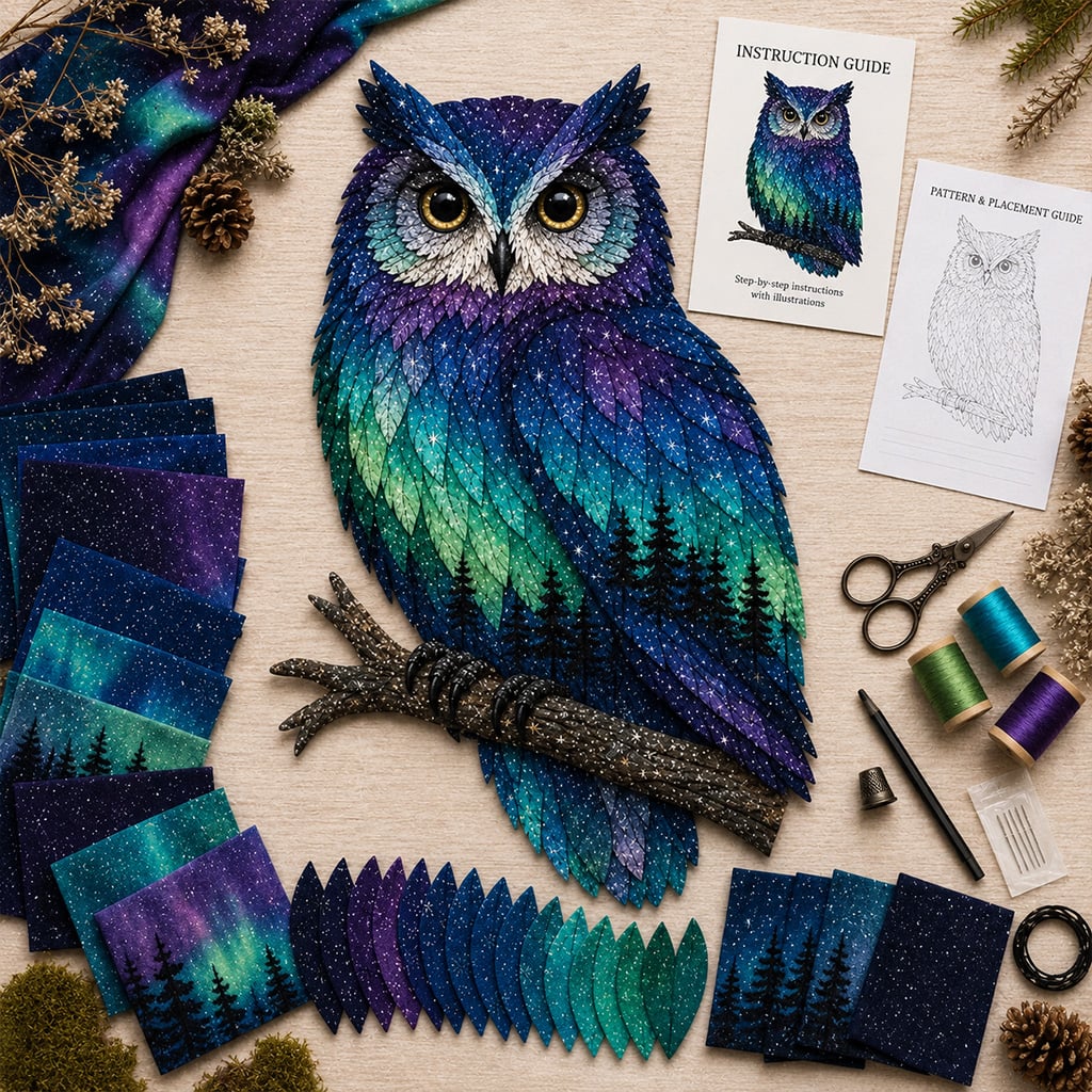 🔥LAST DAY 50% OFF -🎁Northern Lights Wildlife DIY Patchwork Kit🌌
