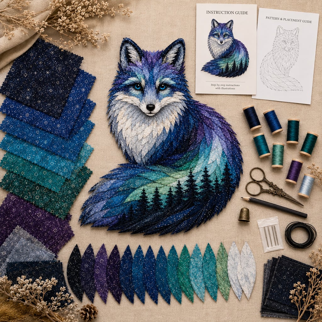 🔥LAST DAY 50% OFF -🎁Northern Lights Wildlife DIY Patchwork Kit🌌