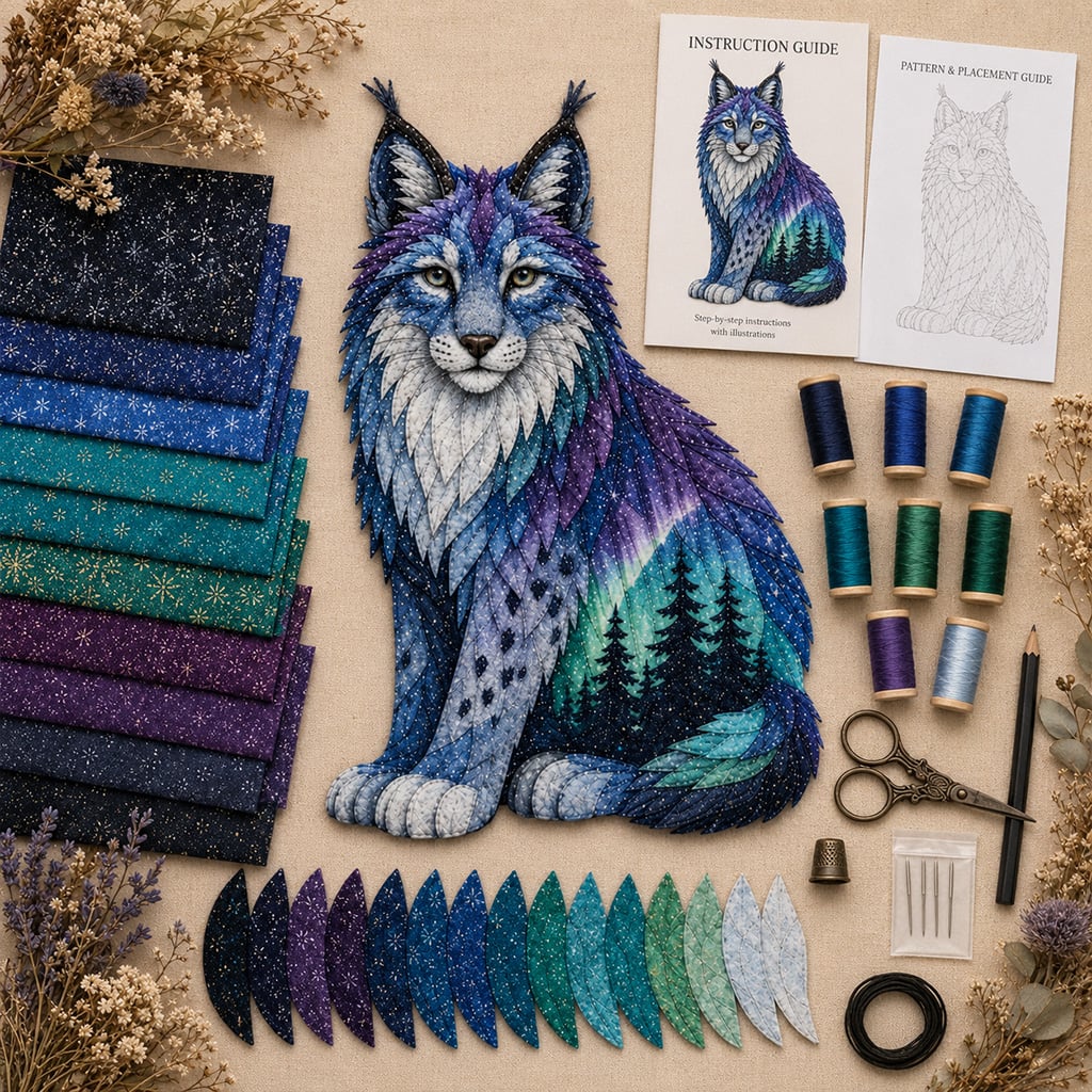 🔥LAST DAY 50% OFF -🎁Northern Lights Wildlife DIY Patchwork Kit🌌