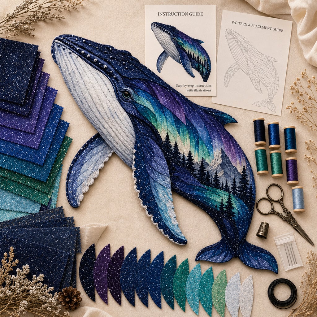 🔥LAST DAY 50% OFF -🎁Northern Lights Wildlife DIY Patchwork Kit🌌