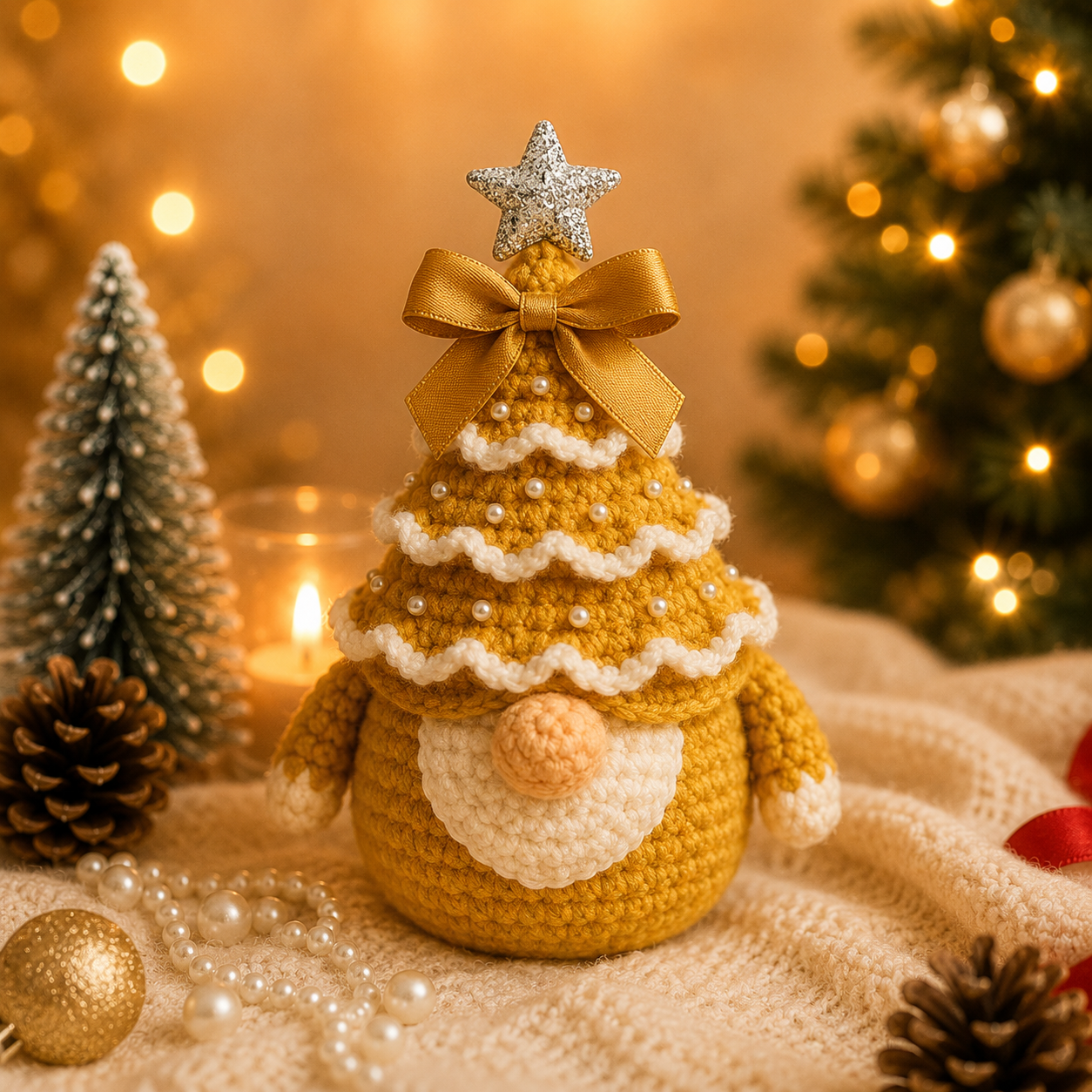 🤚🎁DIY Crochet Christmas Tree Kit – Handmade Holiday Decoration Set