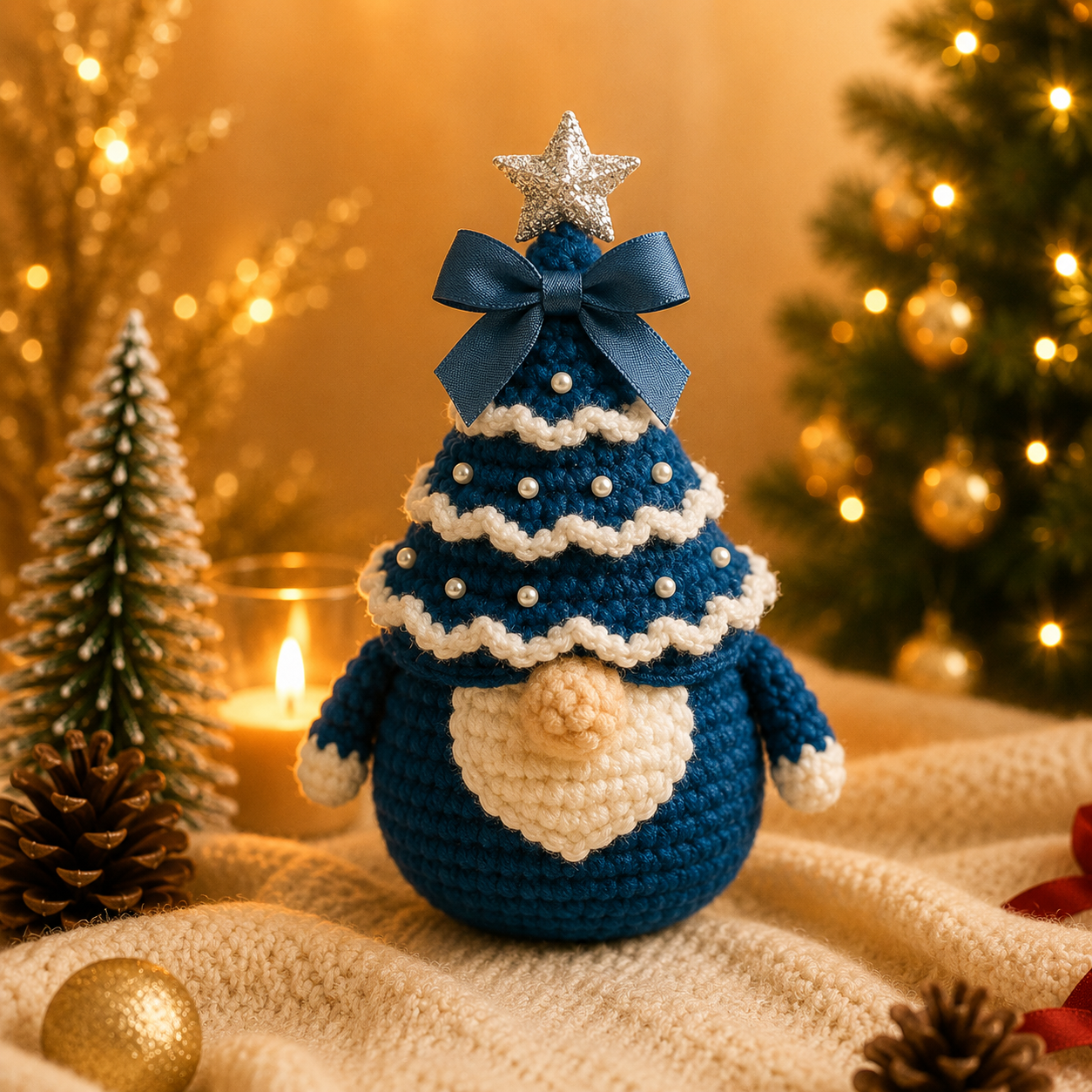 🤚🎁DIY Crochet Christmas Tree Kit – Handmade Holiday Decoration Set