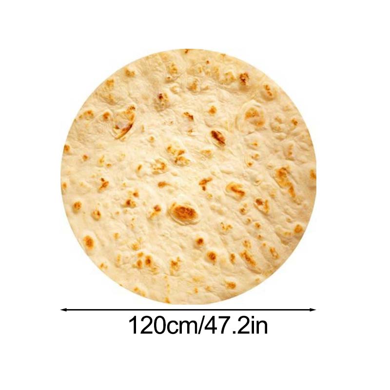 Realistic Food Print Round Flannel Throw Blanket