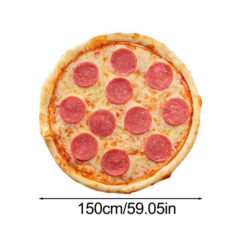 Realistic Food Print Round Flannel Throw Blanket