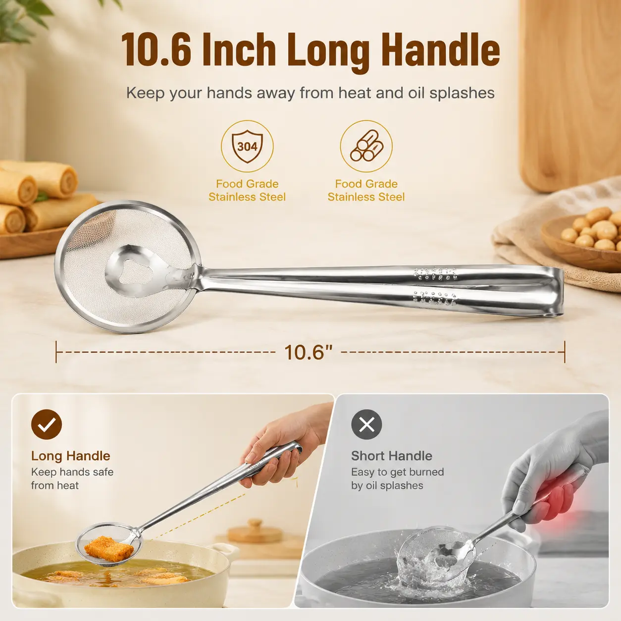 2-in-1 Strainer Tongs