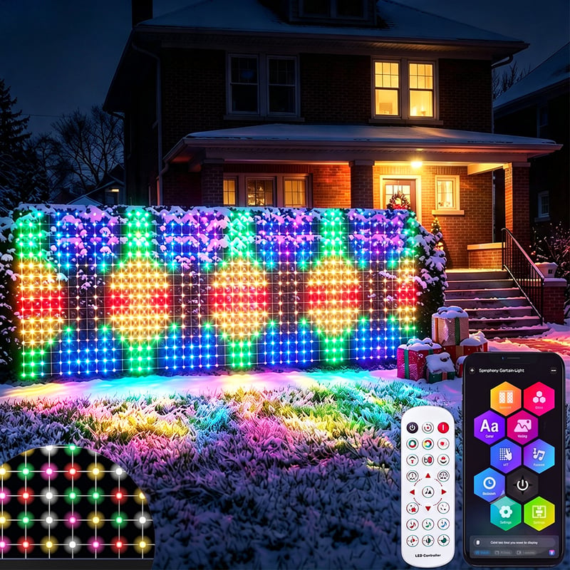 Smart RGB Foldable LED Mesh Net Light