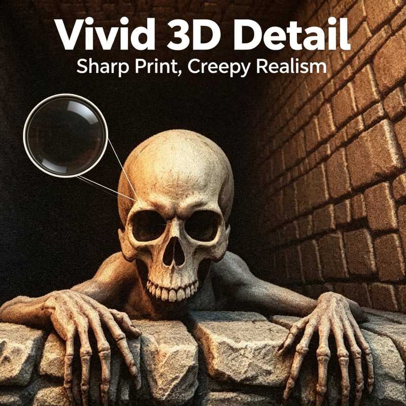 3D Skull Illusion Doormat
