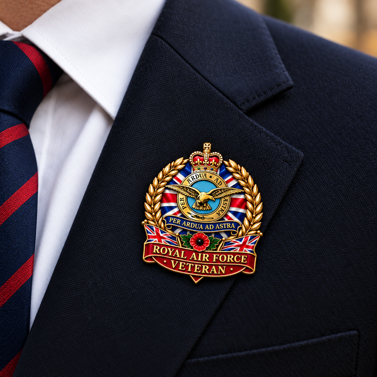 Buy 5 Get 5 Free (10PCS) 🔥🔥Free Shipping ✈️🇬🇧 Royal Air Force Veteran “Per Ardua Ad Astra” Remembrance Collectable Metal Badge