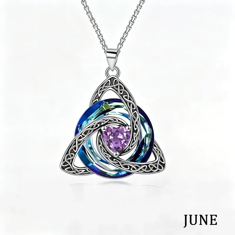 June 🎄LAST DAY 49% OFF -💥Birthstone Celtic Knot Necklace for Women