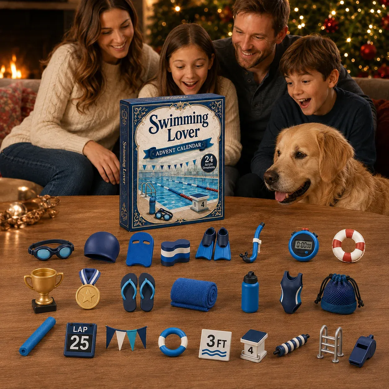⏳ Last Day 49% OFF – 🏊 24 Days of Swim-Life Advent Calendar | 24 Swimming-Inspired Acrylic