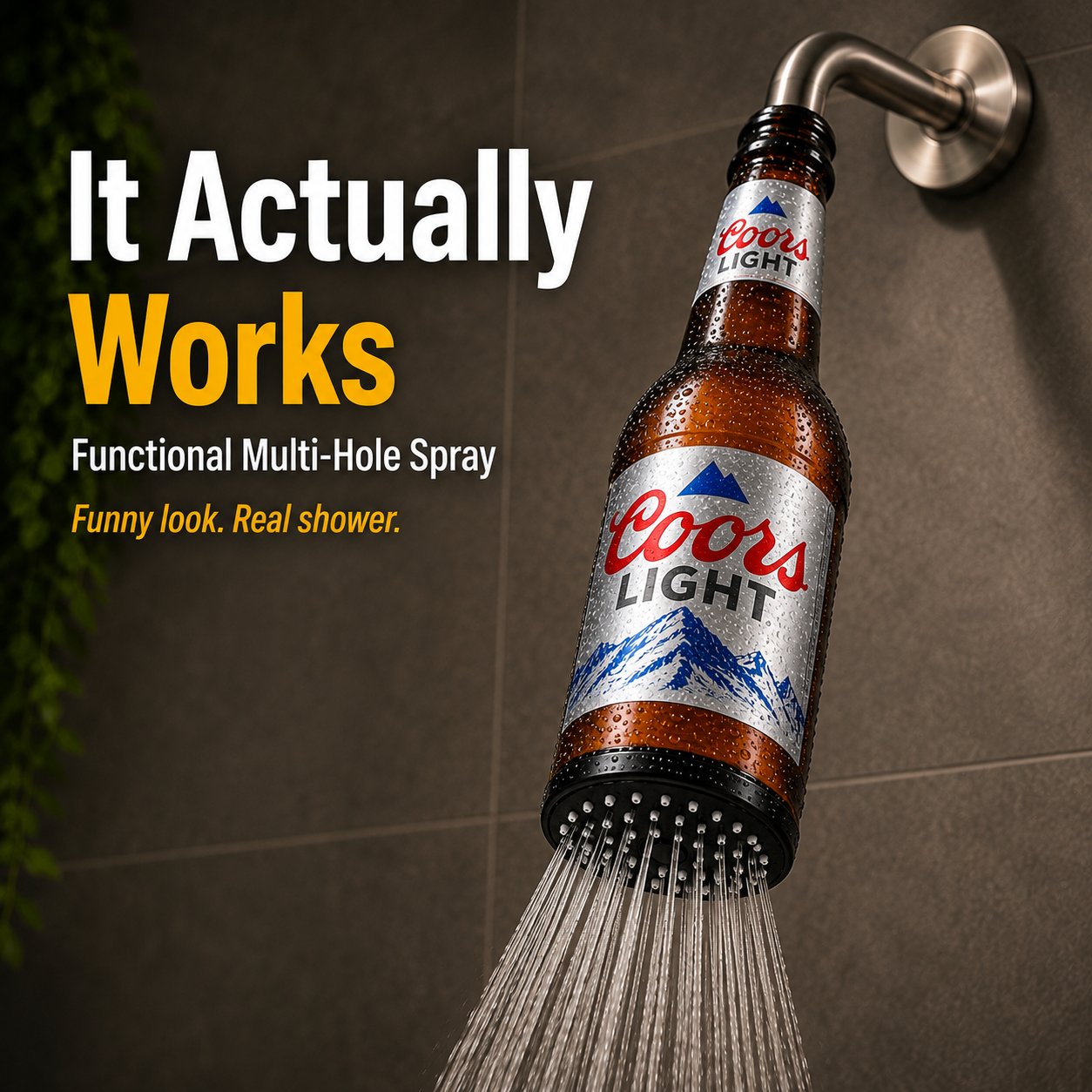 🍺 Funny Beer Bottle‑Shaped Shower Head