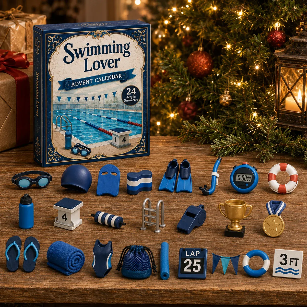 ⏳ Last Day 49% OFF – 🏊 24 Days of Swim-Life Advent Calendar | 24 Swimming-Inspired Acrylic