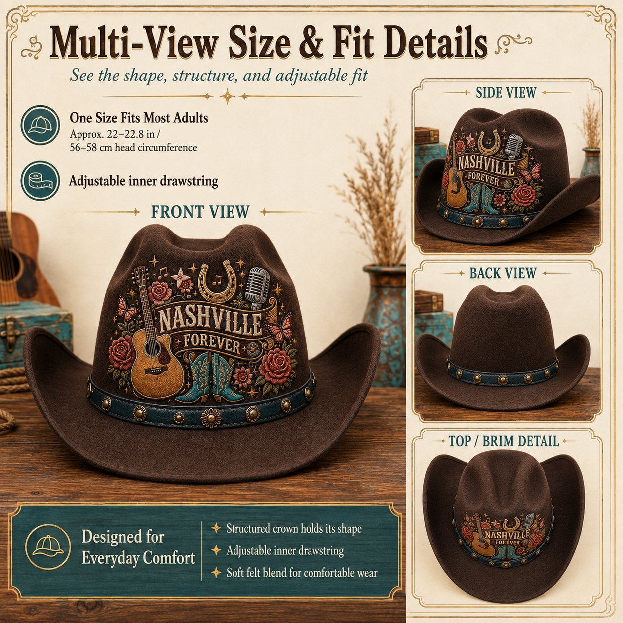 ⏳ Last Day 49% OFF – 🤠 Queen of Country 1946–2026 Tribute Cowboy Hat Collection | Premium