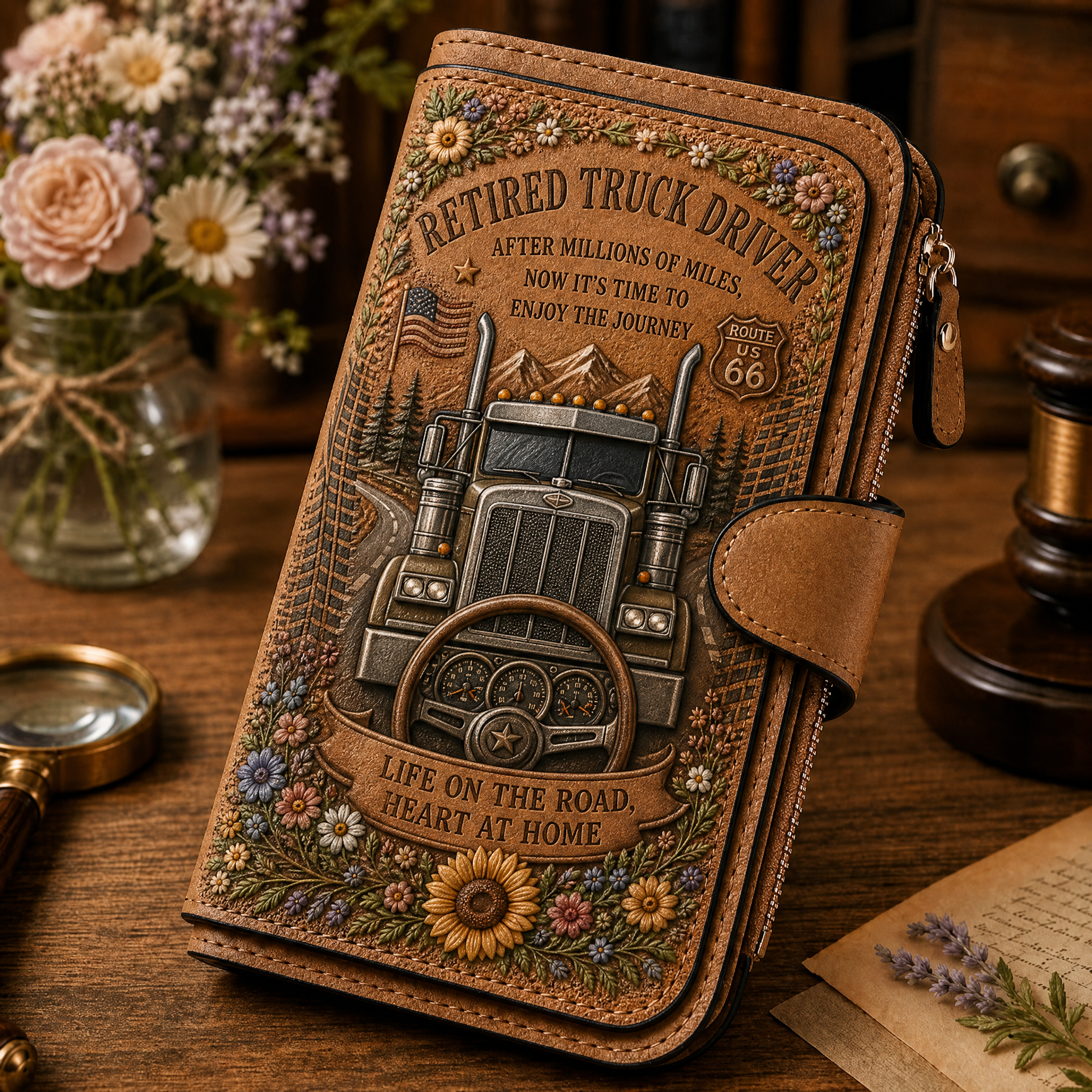 Retired Truck Driver Retired Profession Wallet – In Honor of a Lifetime of Dedication and Care