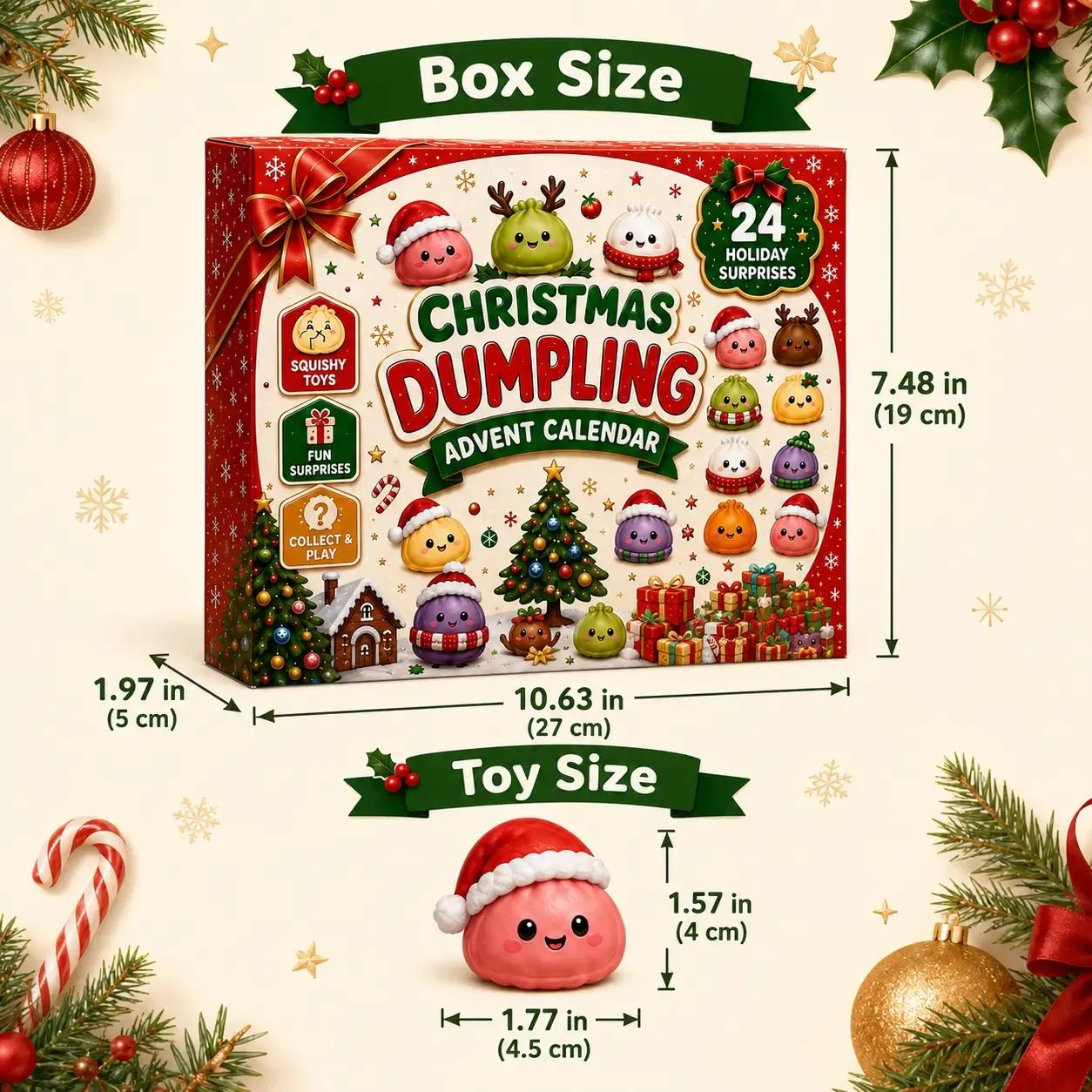 🎅 CHRISTMAS SPECIAL | 24 Days of Mini Squishies – Cute 2026 Advent Calendar with Daily Dum