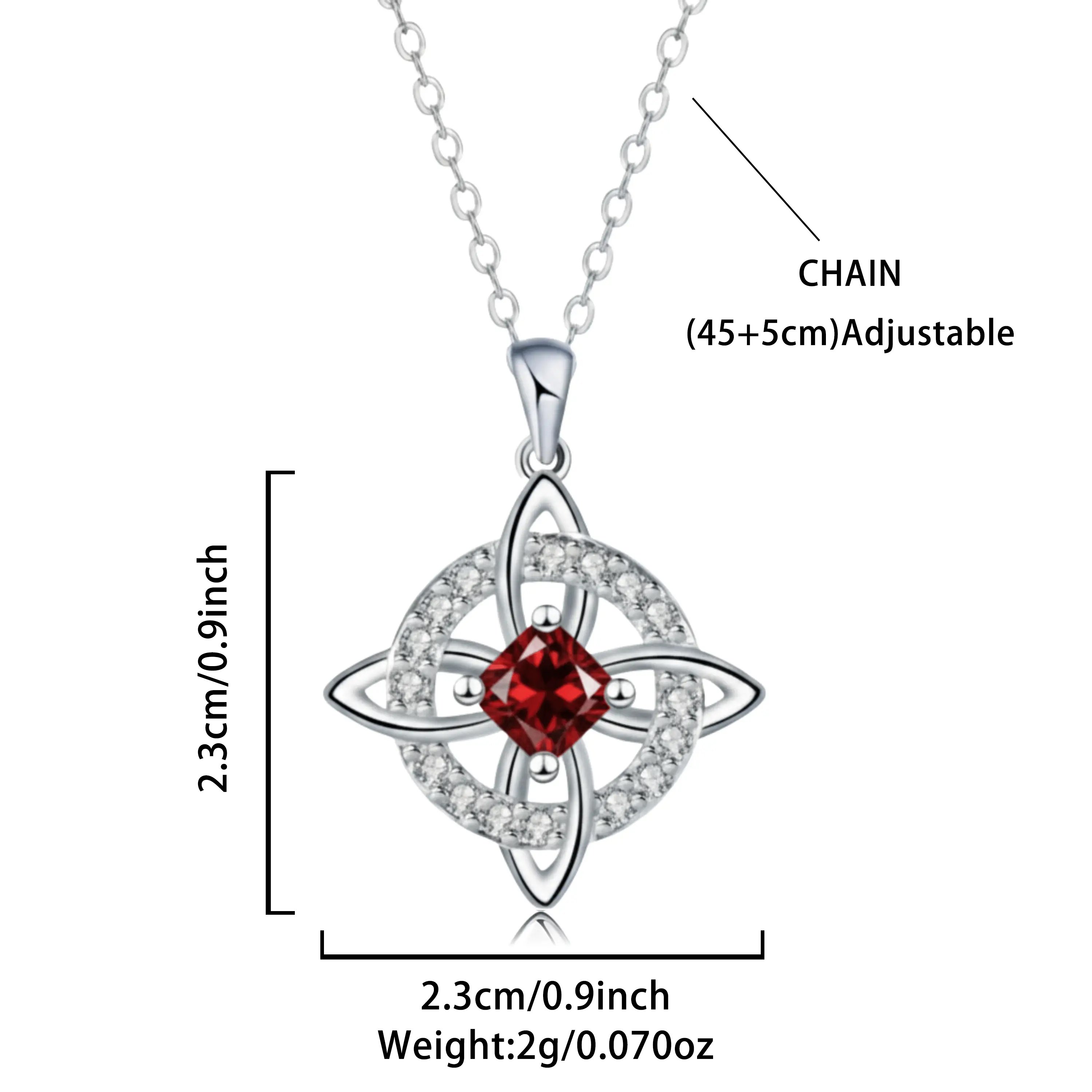 🔮Mystical Birthstone Witches Knot Necklace💞
