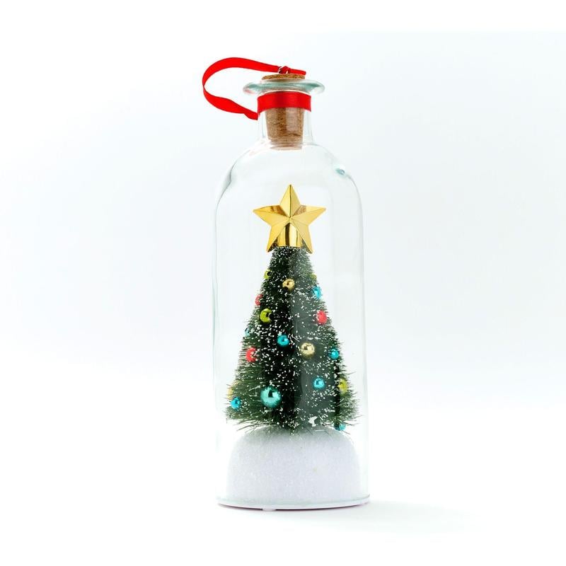 Green 🔥Mr. Christmas  Christmas Tree Message In A Bottle