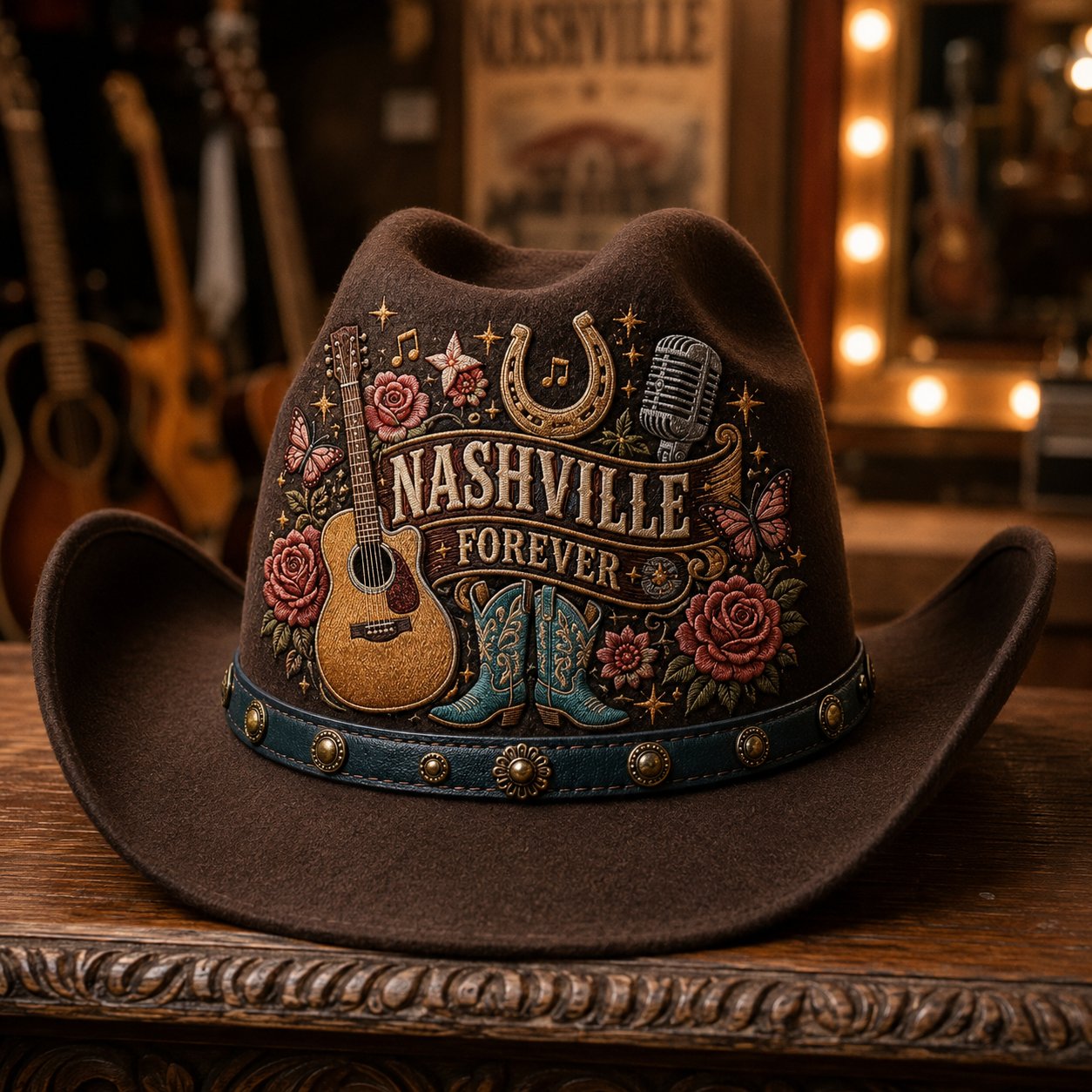 🎸 Nashville Forever Head circumference 56-58cm(22-22.8 inch) ⏳ Last Day 49% OFF – 🤠 Queen of Country 1946–2026 Tribute Cowboy Hat Collection | Premium