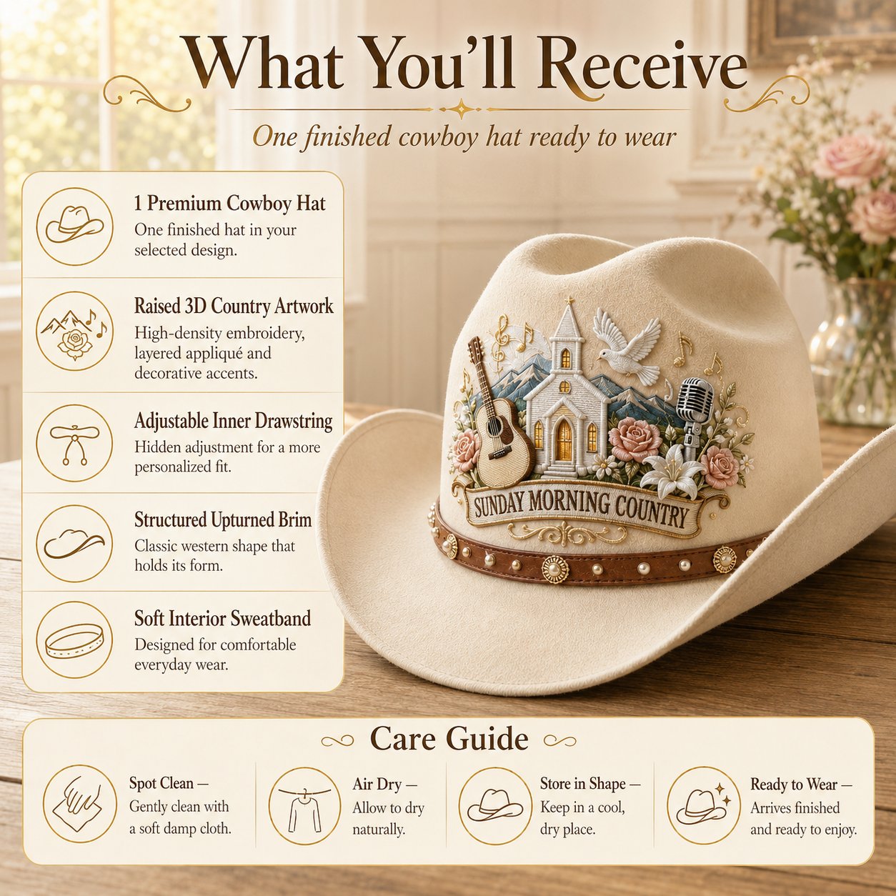 ⏳ Last Day 49% OFF – 🤠 Queen of Country 1946–2026 Tribute Cowboy Hat Collection | Premium