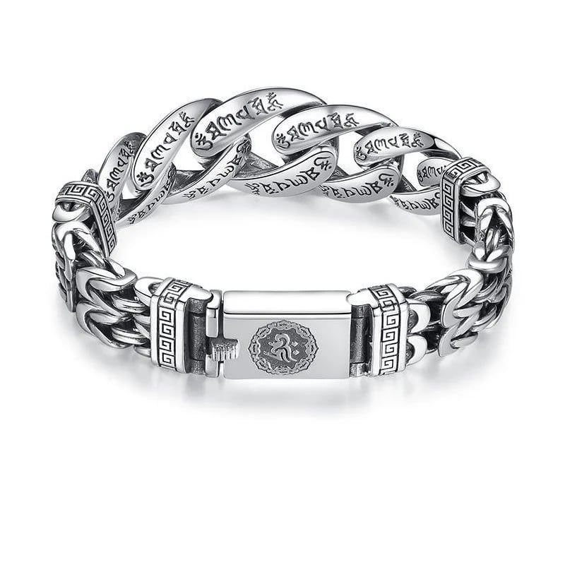 22cm Men's Retro Six-Syllable Mantra Bracelet