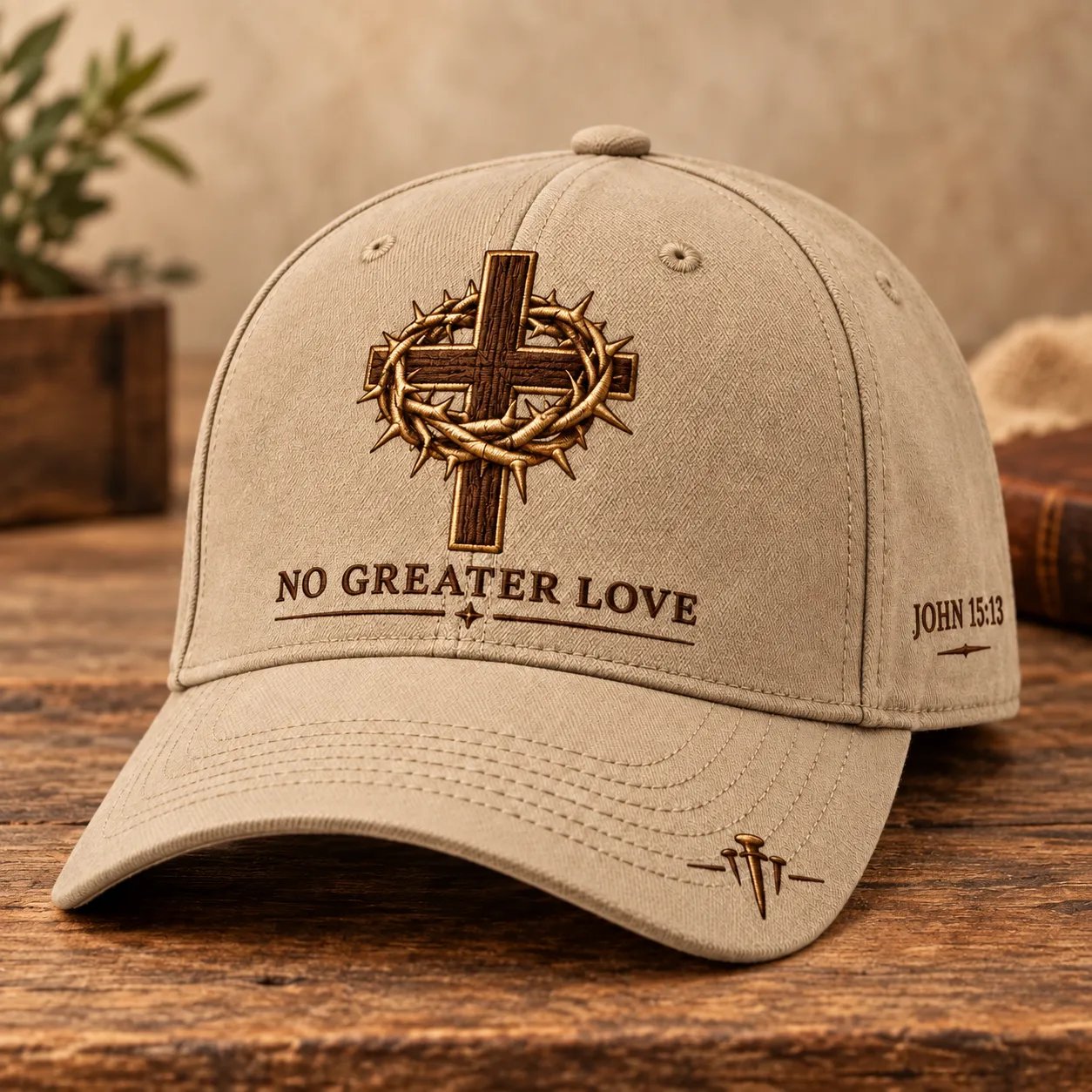 No Greater Love Christian Faith Cap