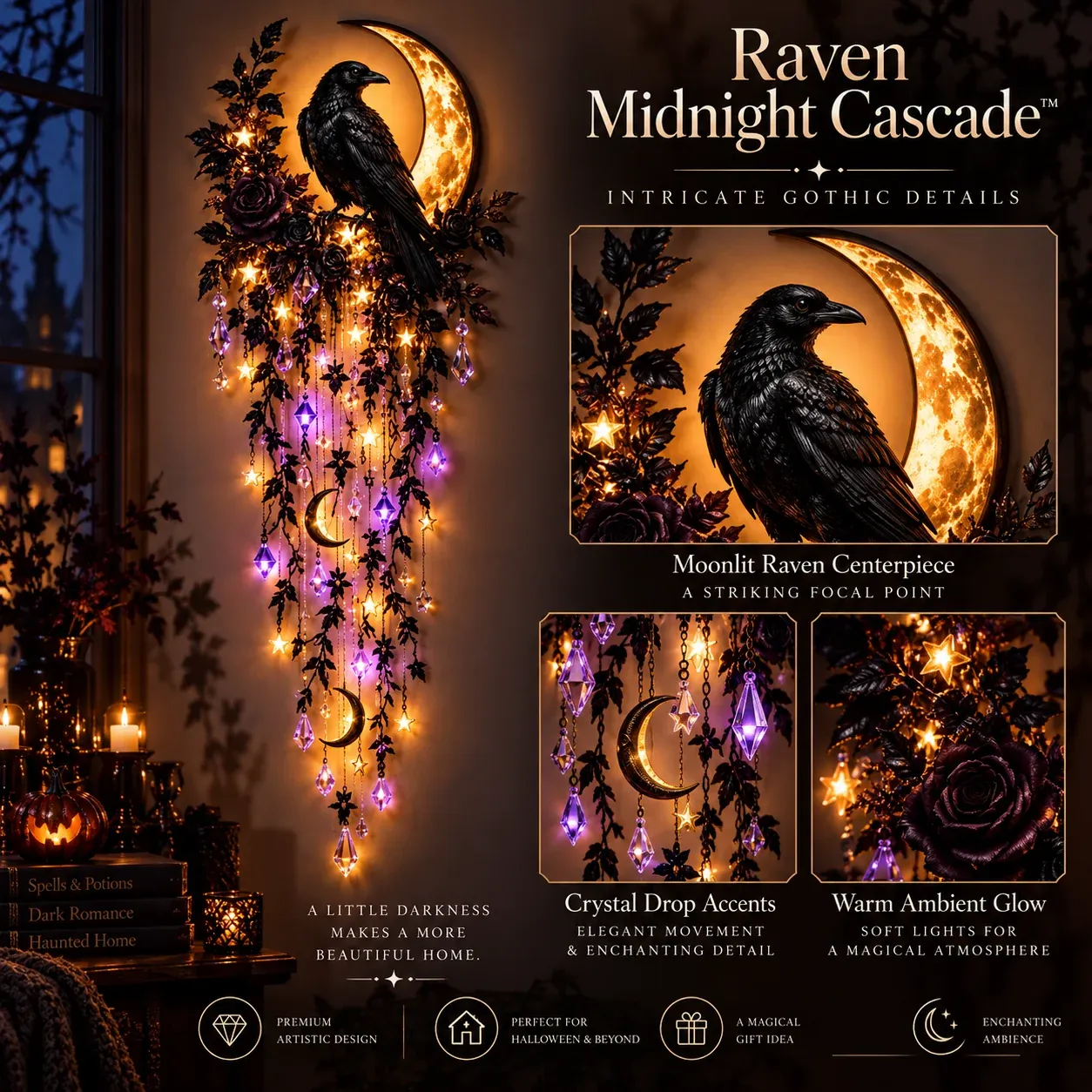 🔥 Last Day 57% OFF - ✨ Elegant Halloween Cascade Wall Light Collection