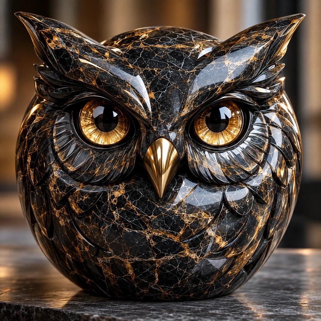 Owl 🔥Luxury Guardian Animal Stone Sculpture- ✨Elegant Home Décor & Gift-Ready Art Piece