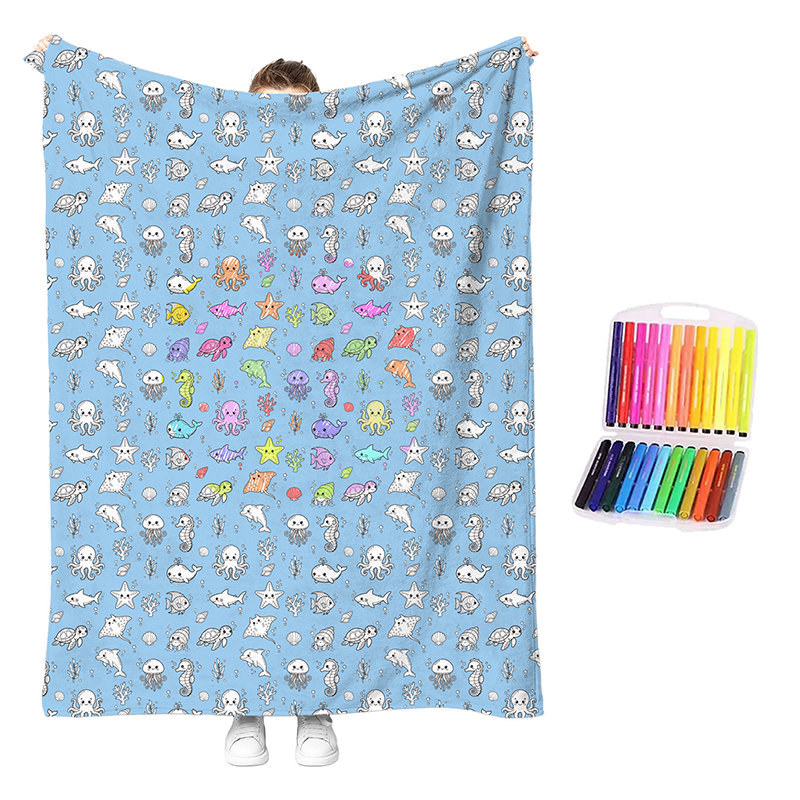 🎨 DIY Coloring Blanket Kit for Creative Days at Home