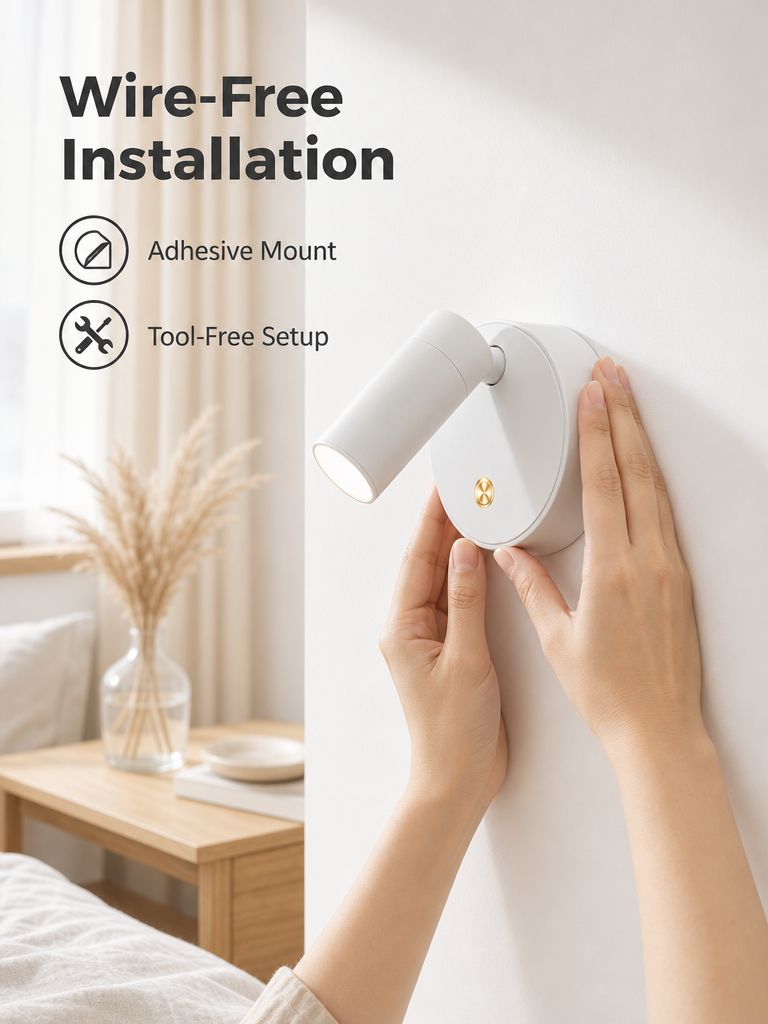 Wireless Bedside Headboard Light