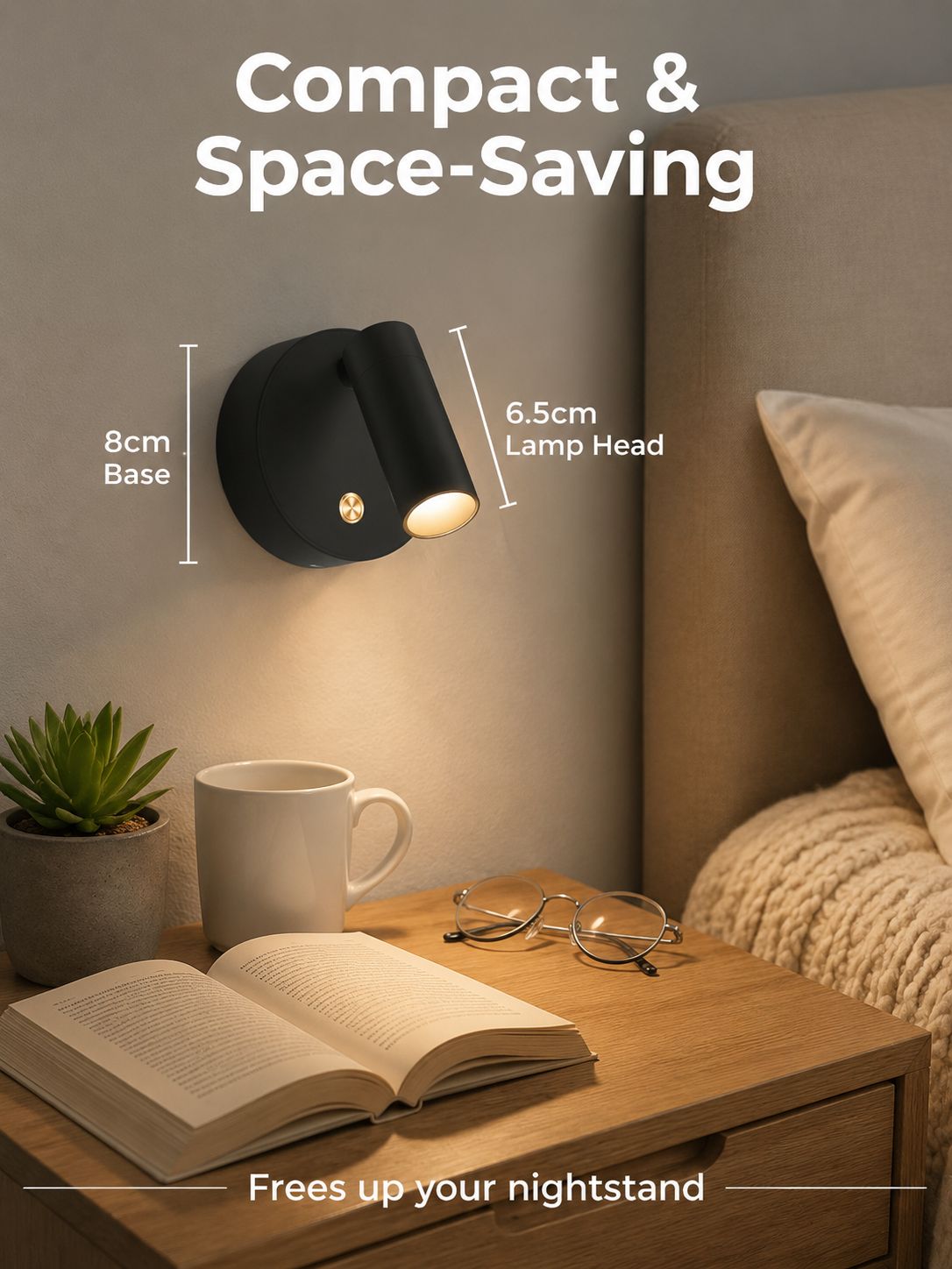 Wireless Bedside Headboard Light