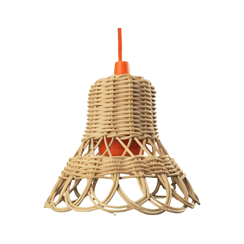 Handmade Rattan Pendant Lamp for Photography and Decoration