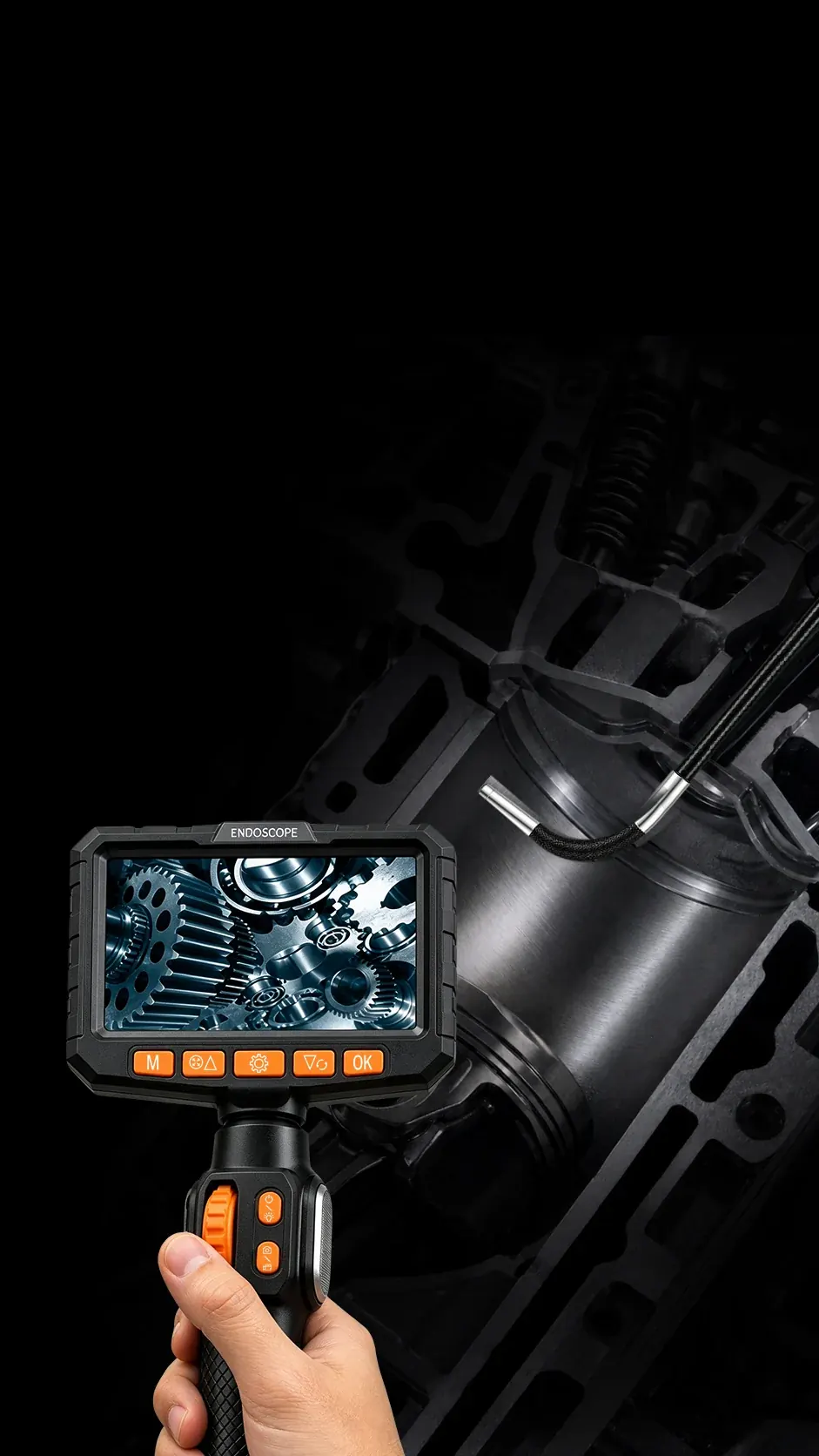 C50 articulating probe inspection scene