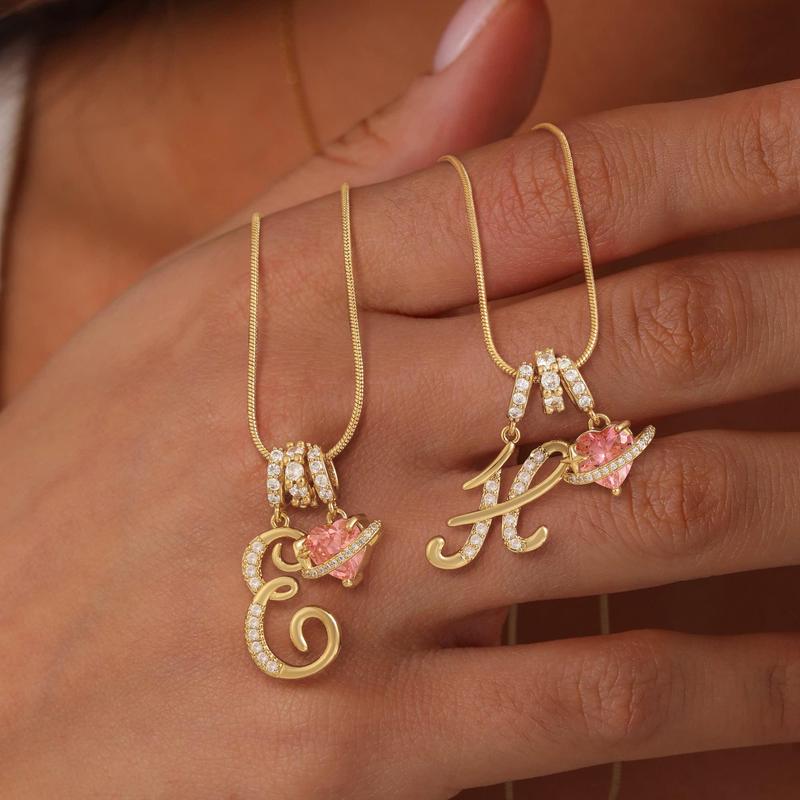 3-Layering Initial A-Z Letter Pendant Necklaces