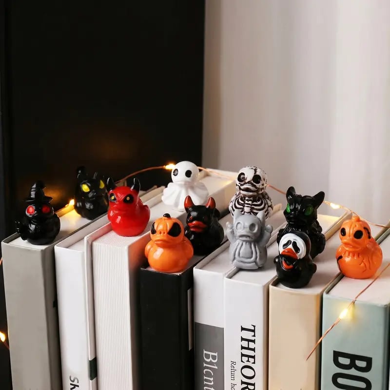 🎃Mini Devil Ghost Skull Resin Ducks-Cute Spooky Desktop Decor