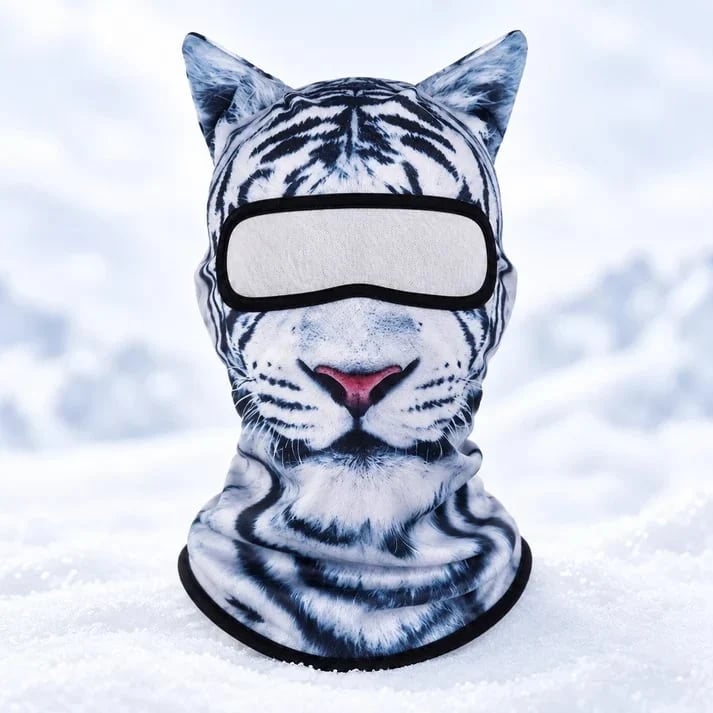 🐱✨3D Cat Ski Mask with Ears – 🤣Funny Windproof Balaclava for Skiing & Festivals