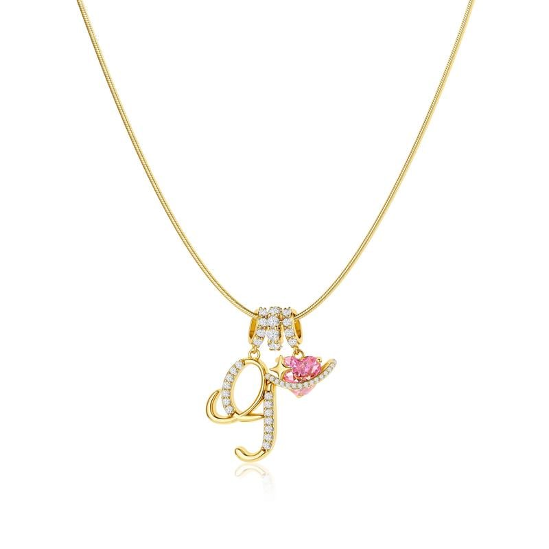 3-Layering Initial A-Z Letter Pendant Necklaces