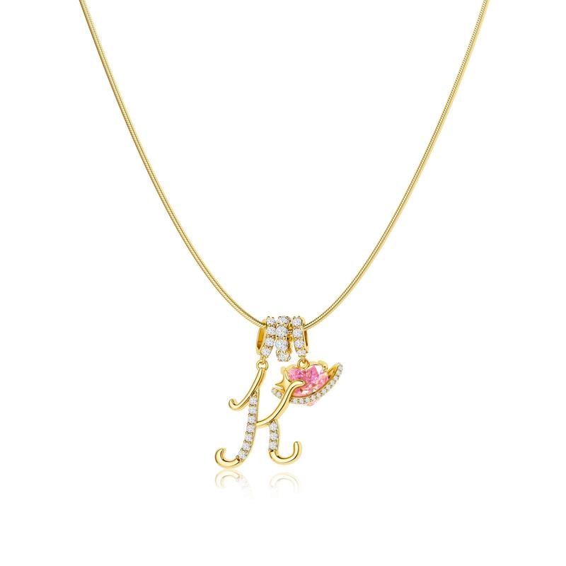 3-Layering Initial A-Z Letter Pendant Necklaces