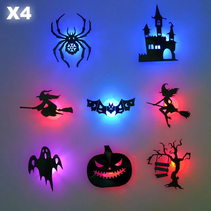 🎃 8PCS Halloween Glow-in-the-Dark Wall Stickers
