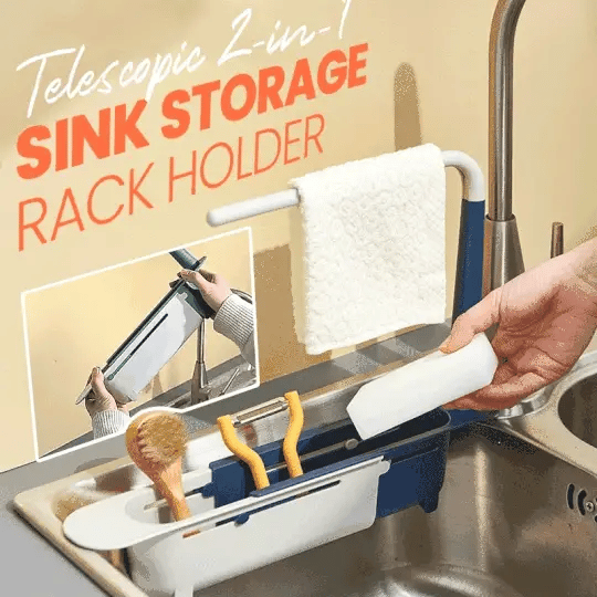 🔥Last Day 49% OFF - Updated Telescopic Sink Storage Rack😊