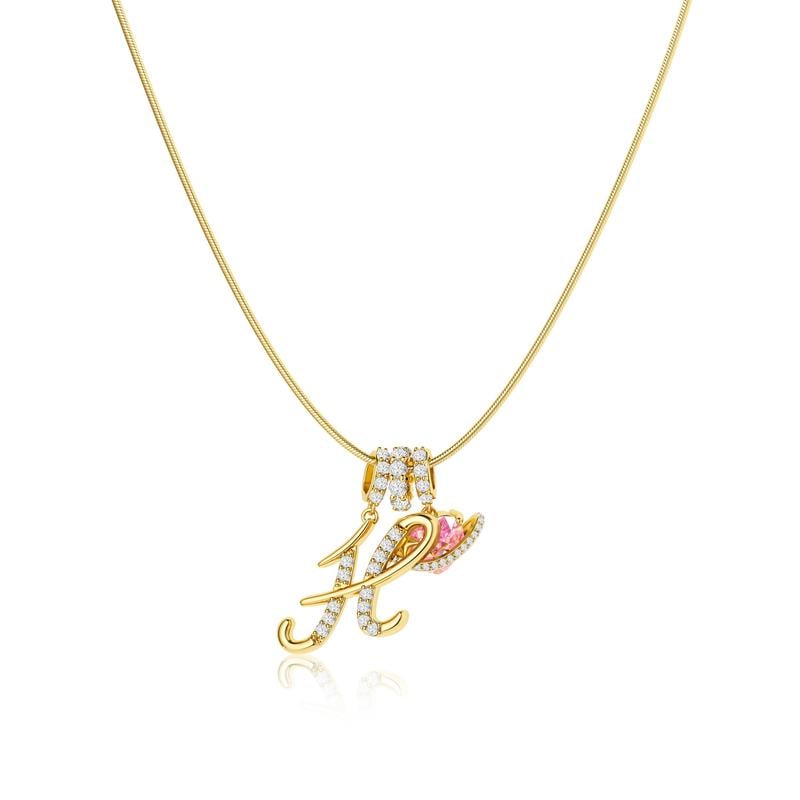 3-Layering Initial A-Z Letter Pendant Necklaces