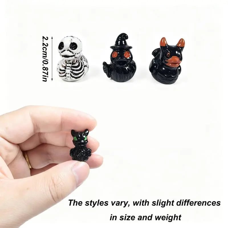 🎃Mini Devil Ghost Skull Resin Ducks-Cute Spooky Desktop Decor