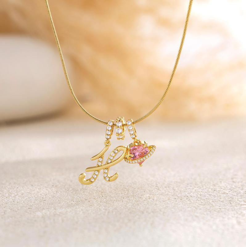 3-Layering Initial A-Z Letter Pendant Necklaces