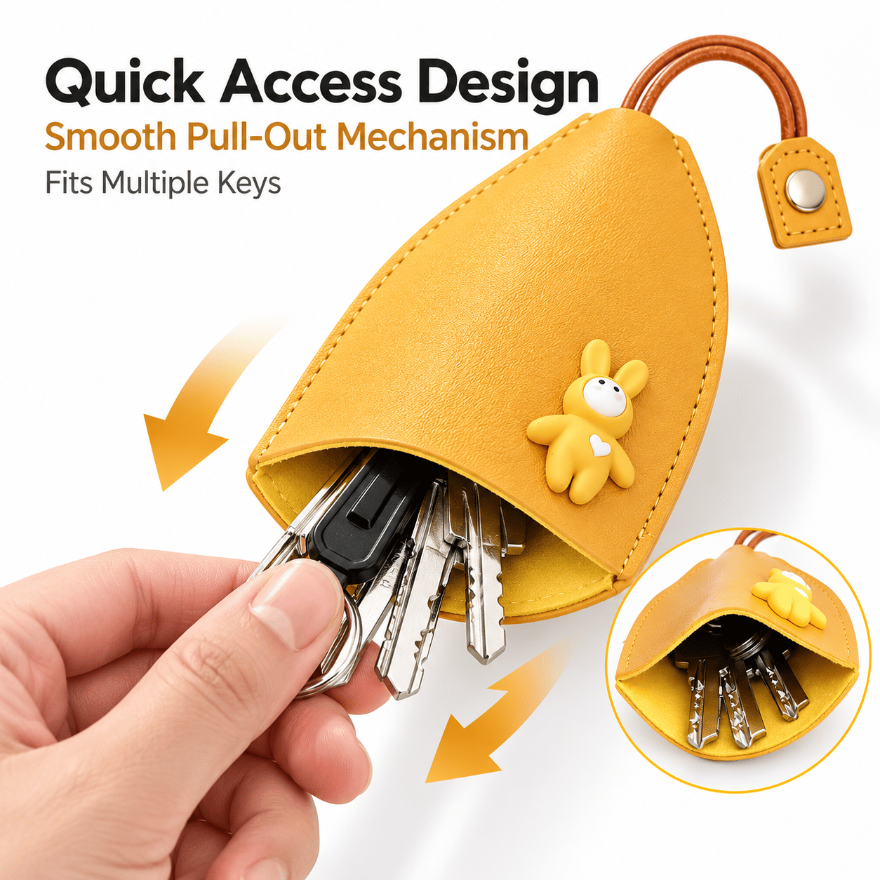 🎁Last Day Promotion 70% OFF🔥Cute Cartoon Pull-Out Key Case