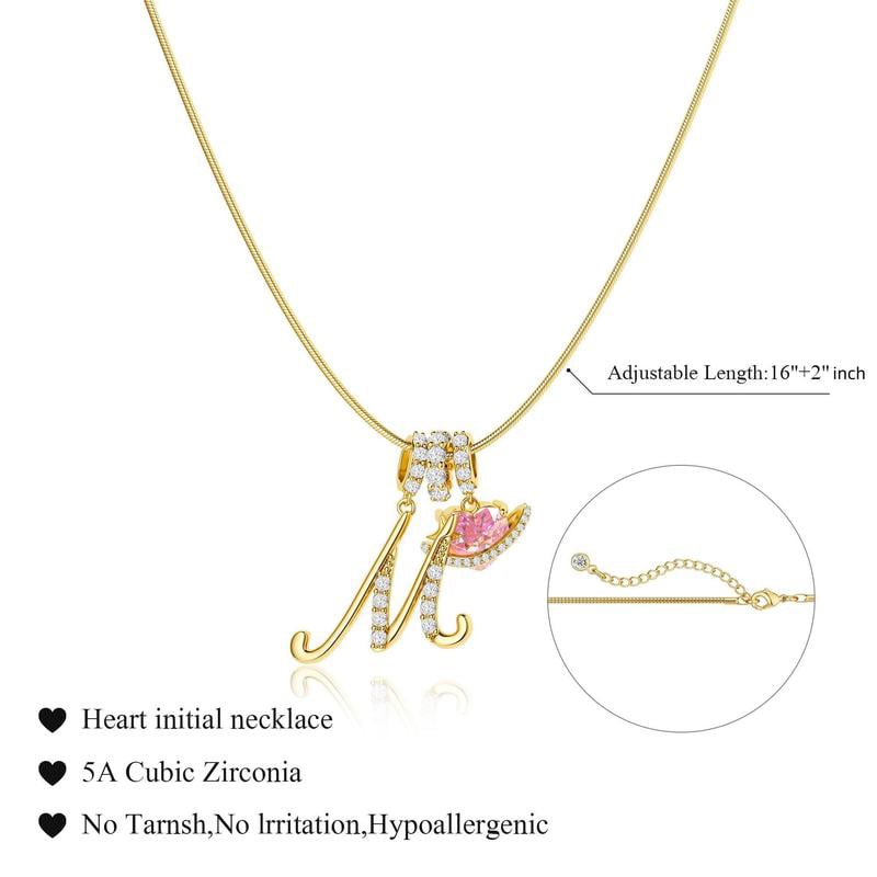 3-Layering Initial A-Z Letter Pendant Necklaces