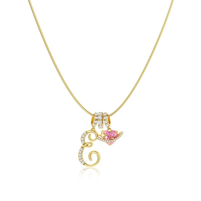 3-Layering Initial A-Z Letter Pendant Necklaces