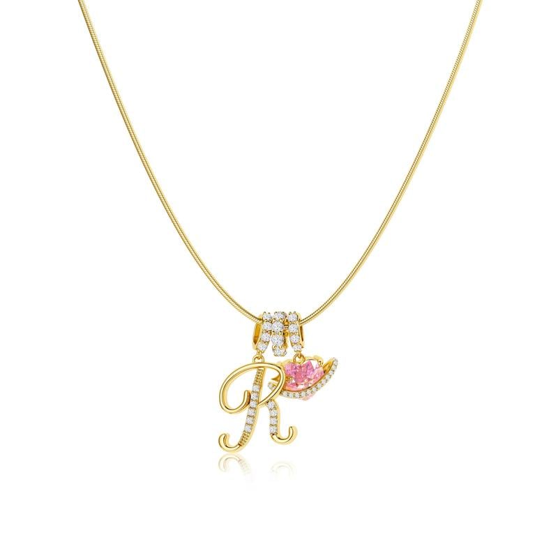 3-Layering Initial A-Z Letter Pendant Necklaces