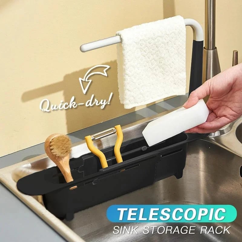 🔥Last Day 49% OFF - Updated Telescopic Sink Storage Rack😊
