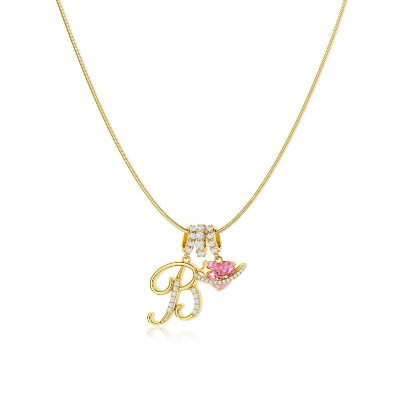 3-Layering Initial A-Z Letter Pendant Necklaces