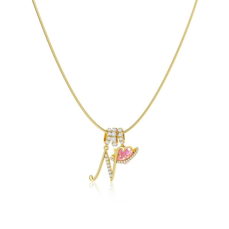 3-Layering Initial A-Z Letter Pendant Necklaces