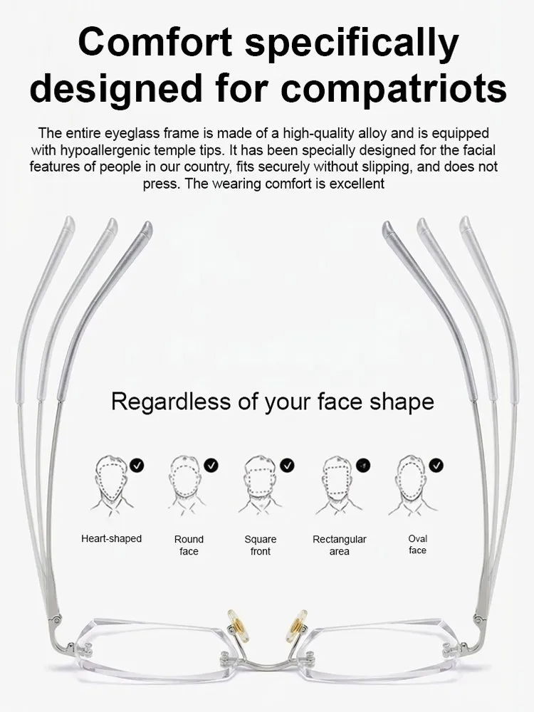 [Co-Created by Designers]Gypsophila Smart Zoom and Color-Changing Reading Glasses, Auto Focus Distance Near Progressive Multi-focus HD Vision